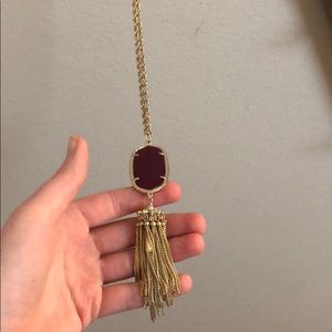 Long maroon Kendra Scott necklace